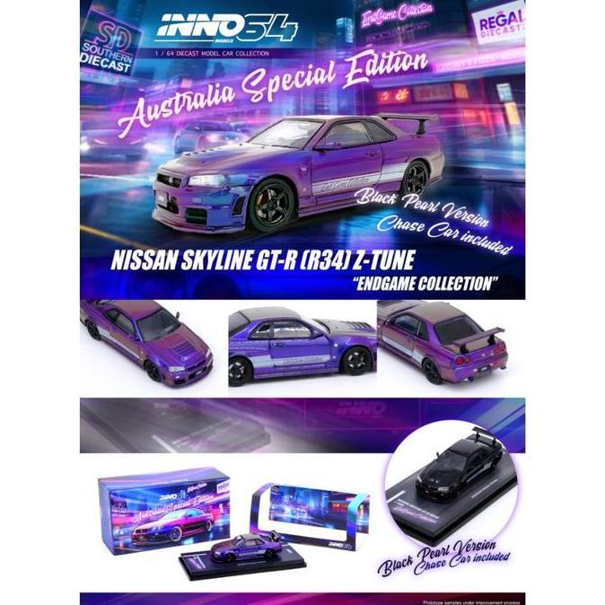 IN64-R34ZT-ENDGAME INNO64 NISSAN R34 ENDGAME AUSTRALIA DIECAST AS2123