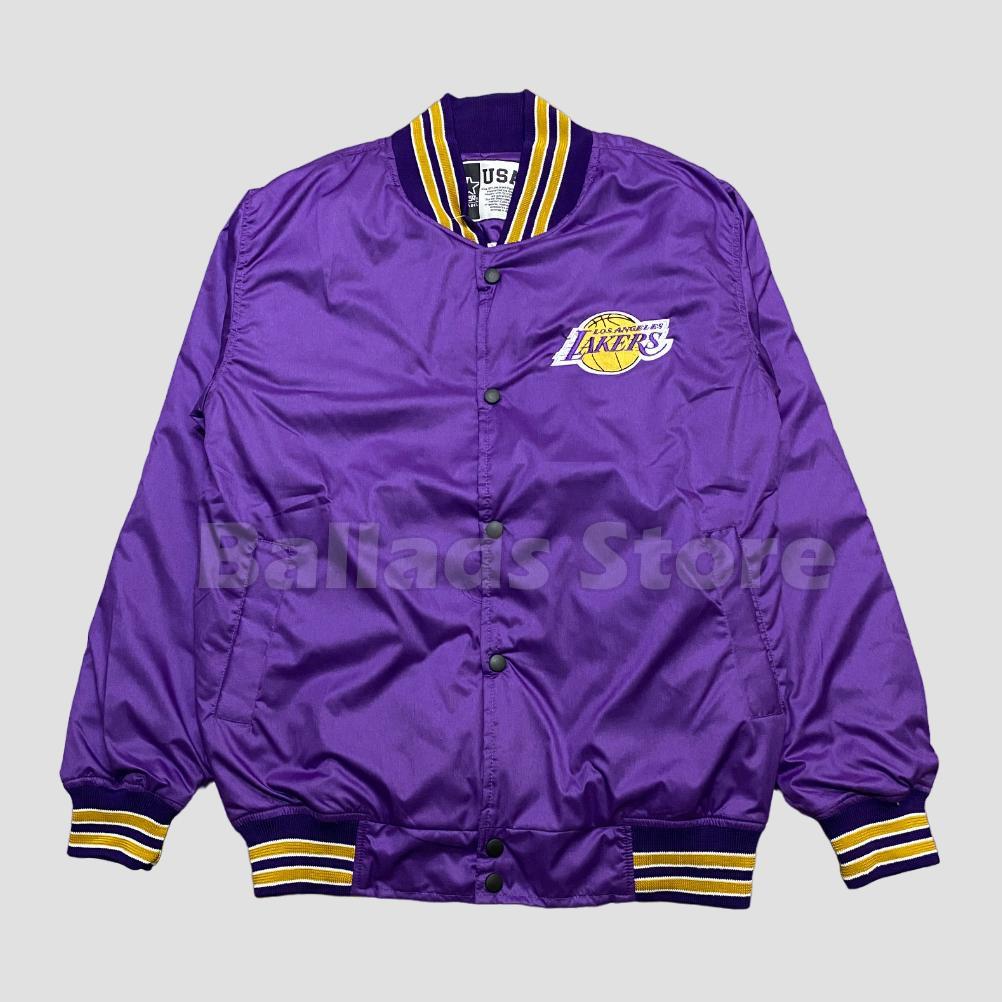 EXCLUSIVE Jaket Varsity Lakers Tm Nba  Jaket Bomber Jacket Baseball Basketbal Baseball Original