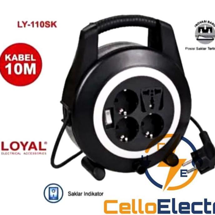 Whyyuo- Kabel Roll Loyal Ly-110Sk / Kabel Loyal Welto 10 Meter Full + Saklar