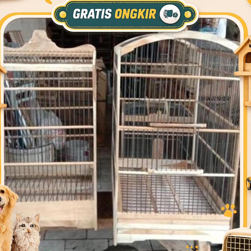 Kandang Burung Kotak Kayu No 2