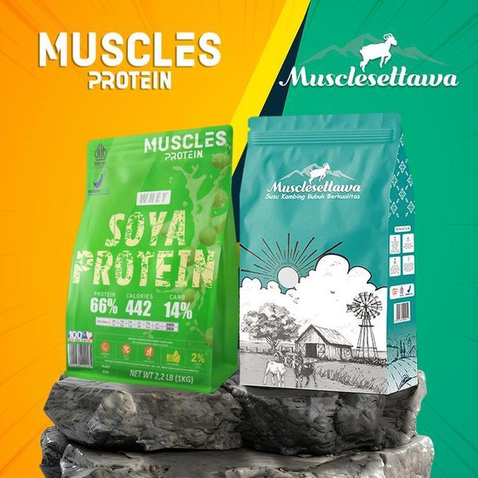 Muscles Protein Susu Tinngi Protein & Susu Kambing Musclesettawa Kaya Vitamin & Mineral 1Kg
