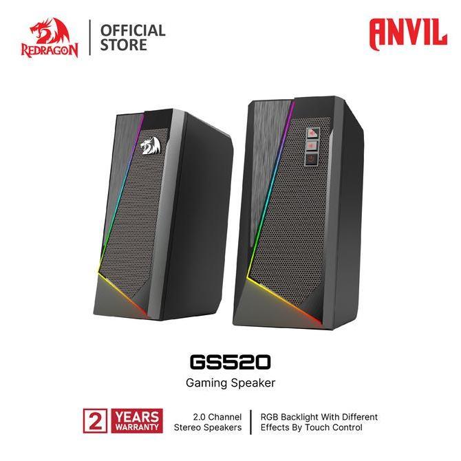 Perkobleh76 - Redragon ANVIL GS520 RGB Speaker Classic design and simple structure 2.0 channel stere