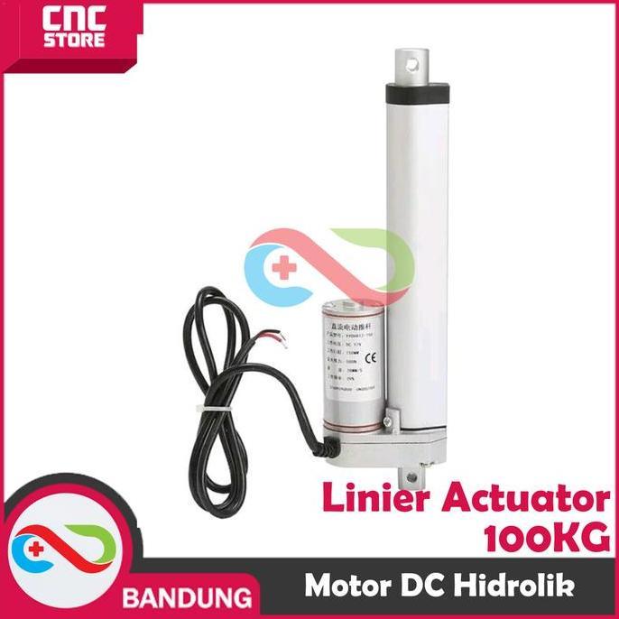 LINEAR ACTUATOR MOTOR DC 12V HIDROLIK HYDRAULIC 300MM 1000N 100KG 30CM