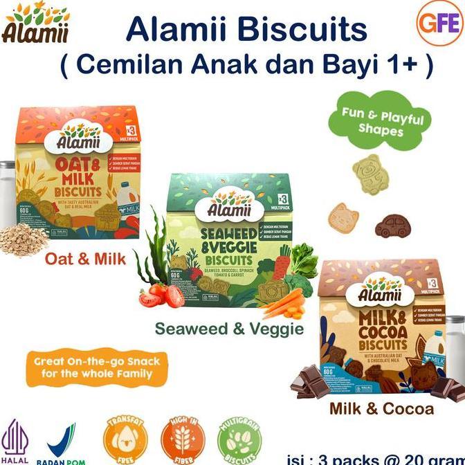 Alamii Biscuits Biskuit Camilan Sehat Anak Bayi 1 tahun Cemilan MPASI Sehat Balita Halal