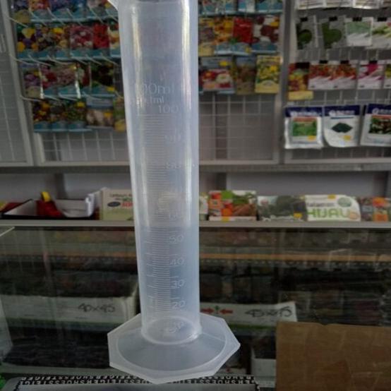 Gelas Tabung Ukur Plastik Alat Takar Cairan Ab Mix Hidroponik 100Ml Cc
