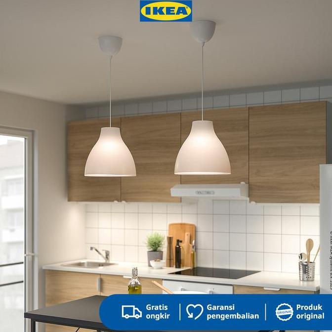 AWET IKEA MELODI Lampu Gantung putih 28cm Minimalis Plastik