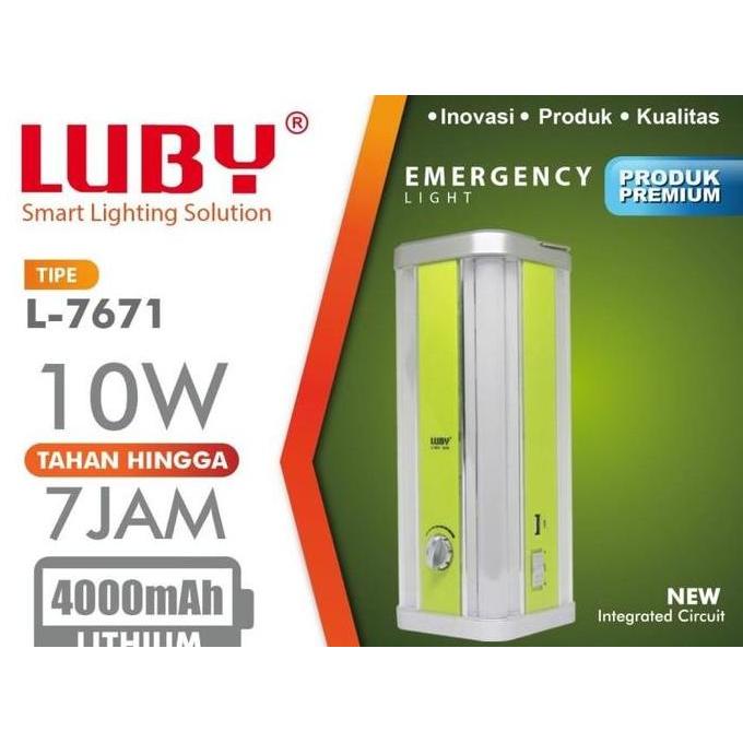BEBAS ONGKIR - Lampu Emergency Light Darurat Luby L7671 L 7671