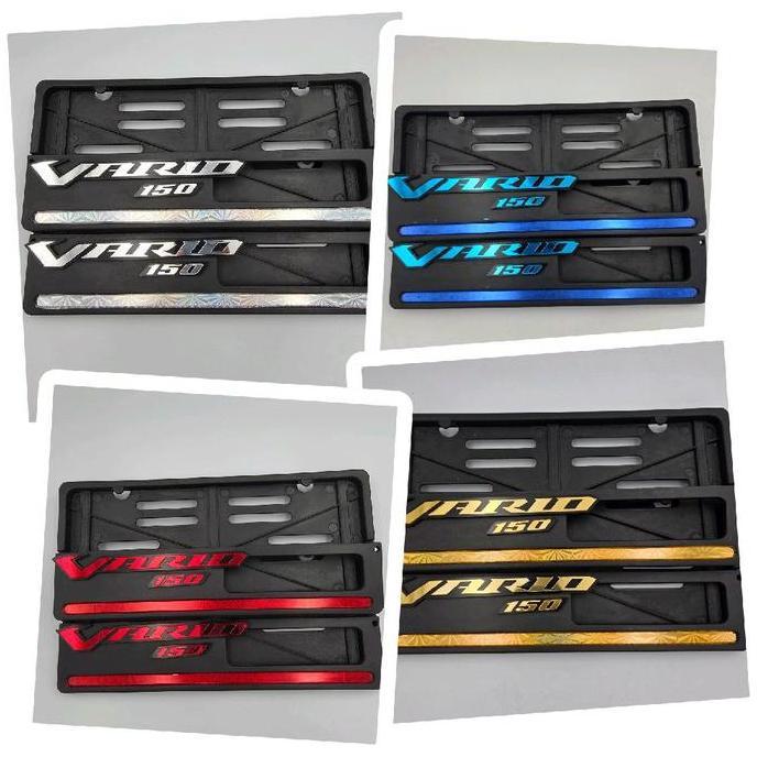Dudukan Plat Nomor Motor List Warna Plus Emblem Akrilik Vario 150 Universal Semua Motor Diskon