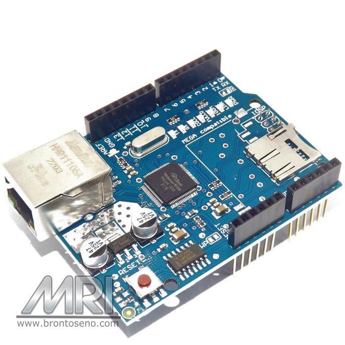 W5100 ETHERNET SHIELD AND MICROSD SLOT FOR ARDUINO