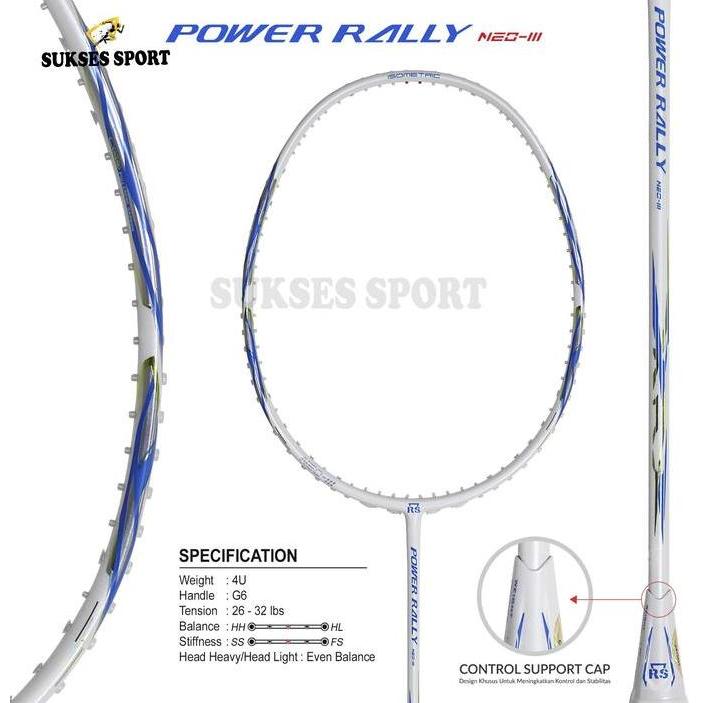 Raket Badminton Rs Power Rally Neo-Iii / Power Smash Neo-Iii 4U Original