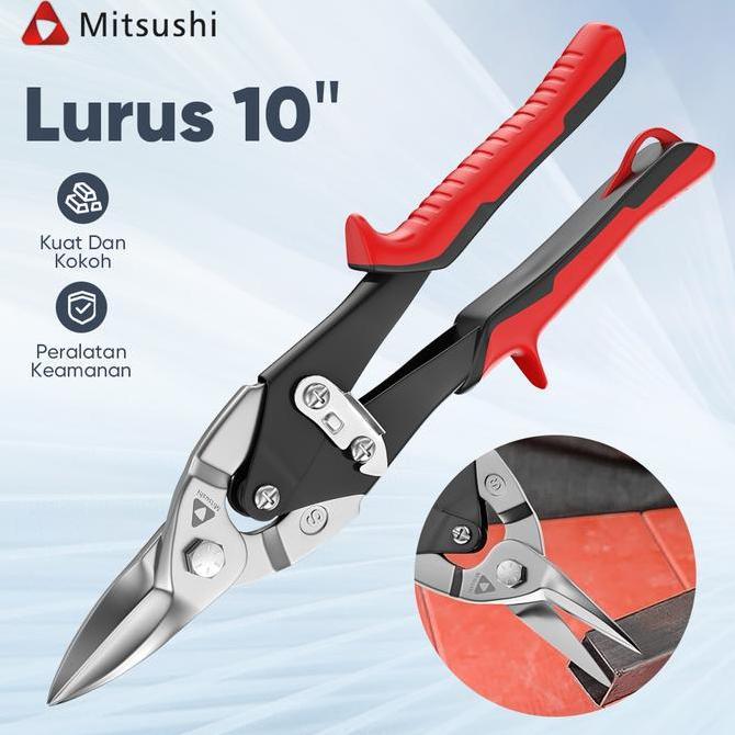 NEW Mitsushi Gunting Baja Ringan Serbaguna 10 Inch Panjang 250mm/Gunting Holo Gunting Baja Ringan Ta