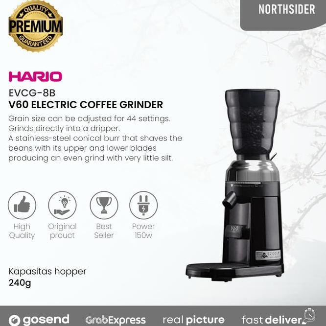 Hario V60 Electric Coffee Grinder Evcg8B Grinder Kopi Elektrik