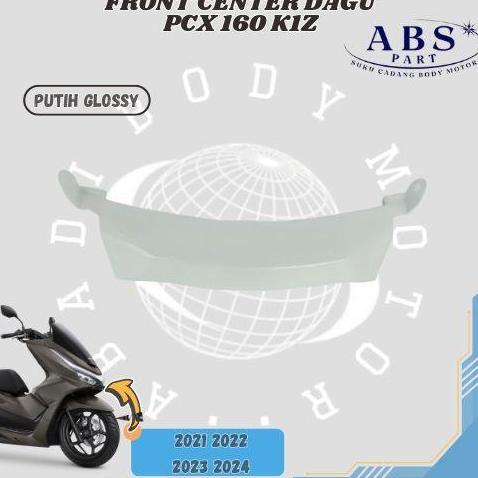 Cover Front Center Dagu Bawah Lampu 2021 2022 Warna Putih Glosy Pcx 160 K1Z Terbaru