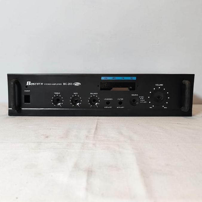 BOX BOK BC 203 BC203 POWER AMPLI FIER AMPLIFIER USB MP3 BLUETOOTH BESI PANJANG 43,5CM LEBAR 22CM TIN