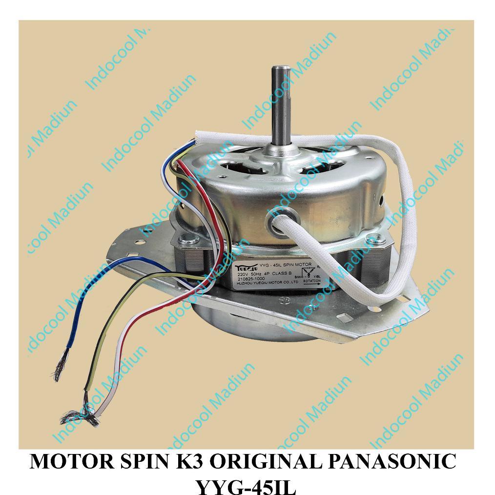 MSKOP MOTOR SPIN MESIN CUCI/DINAMO PENGERING KAKI 3/MOTOR SPIN KAKI 3 ORIGINAL PANASONIC YYG-45IL