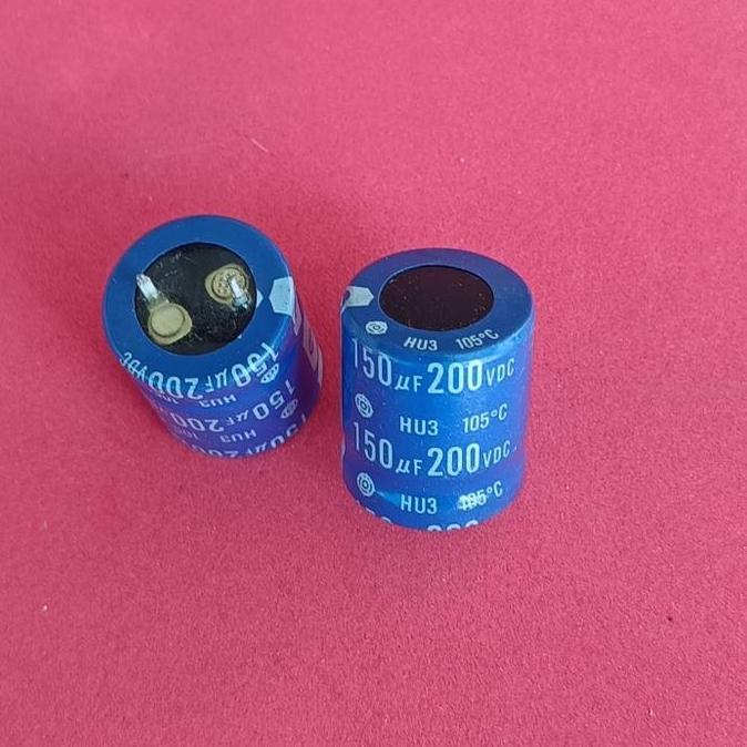ELCO 150UF 200V HITACHI BIRU ORIGINAL TKEDRO