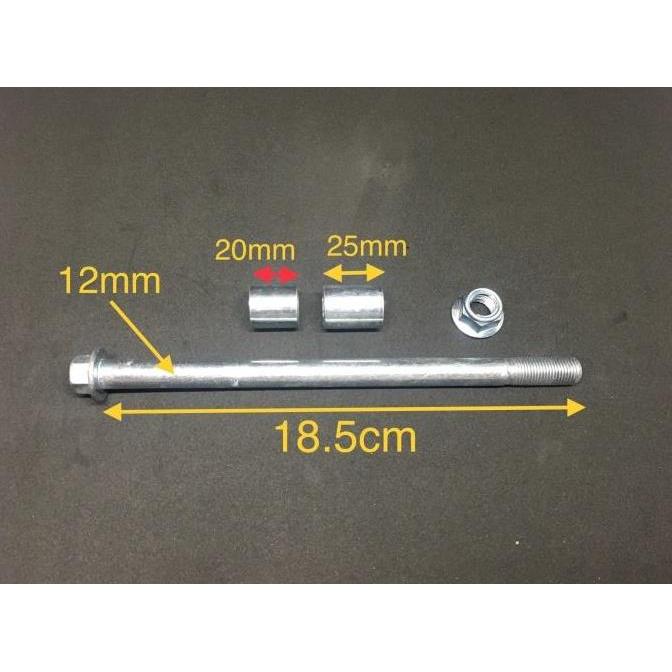 AS RODA MOTOR MINI, MINIMOTO 12MM-185MM + BOSHING