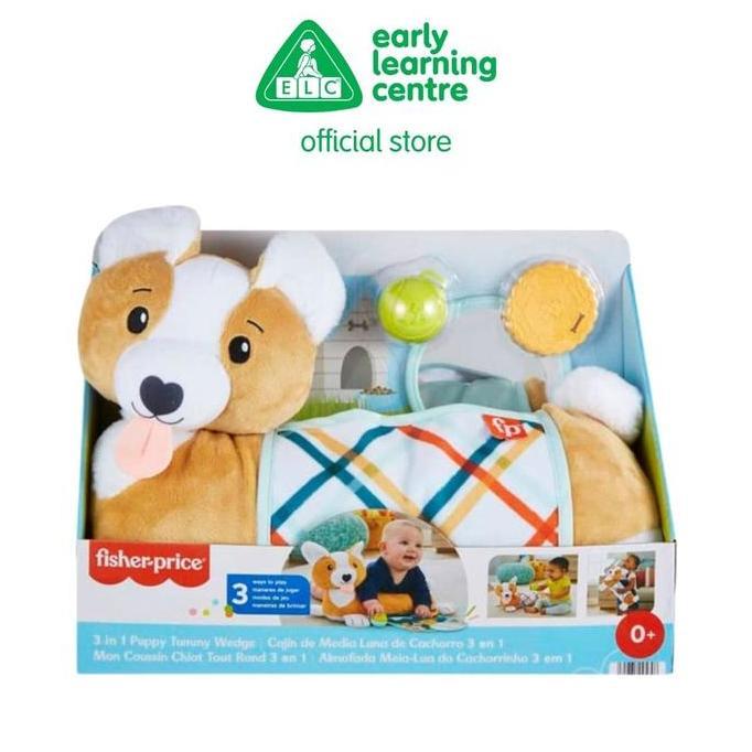 Fisher Price Tummy Time Puppy Wedge - Mainan Boneka Anjing Bayi