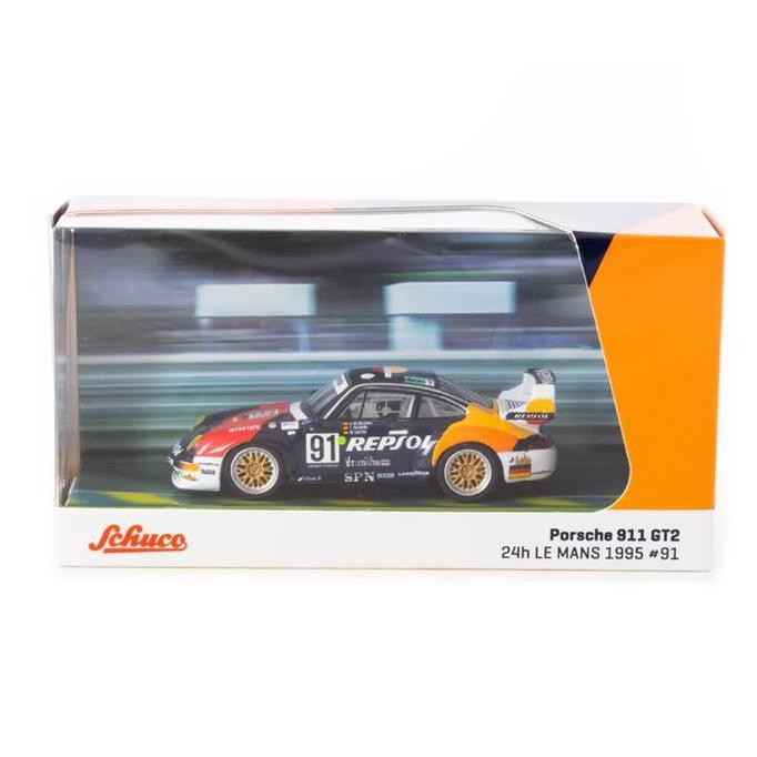 cvarhantama  / TARMAC WORKS x SCHUCO PORSCHE 911 GT2 24H LE MANS 1995 #91 REPSOL Diskon