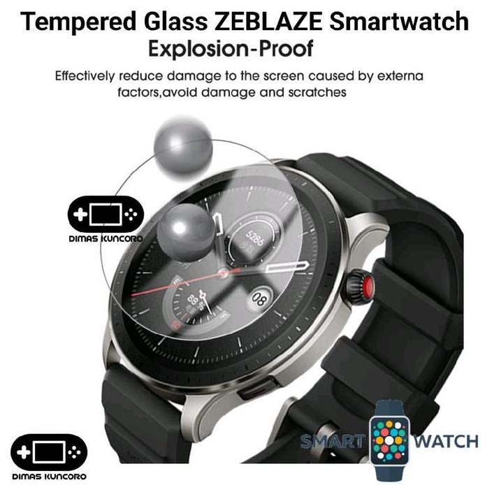 Tempered Glass ZEBLAZE Smartwatch anti gores antigores screen guard protector pelindung layar lcd ze