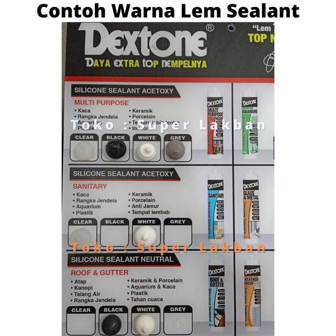 Promo Dextone Silicone Sealant Sanitary Lem Silent Kitchen & Bath Anti Jamur 100Ml Cod