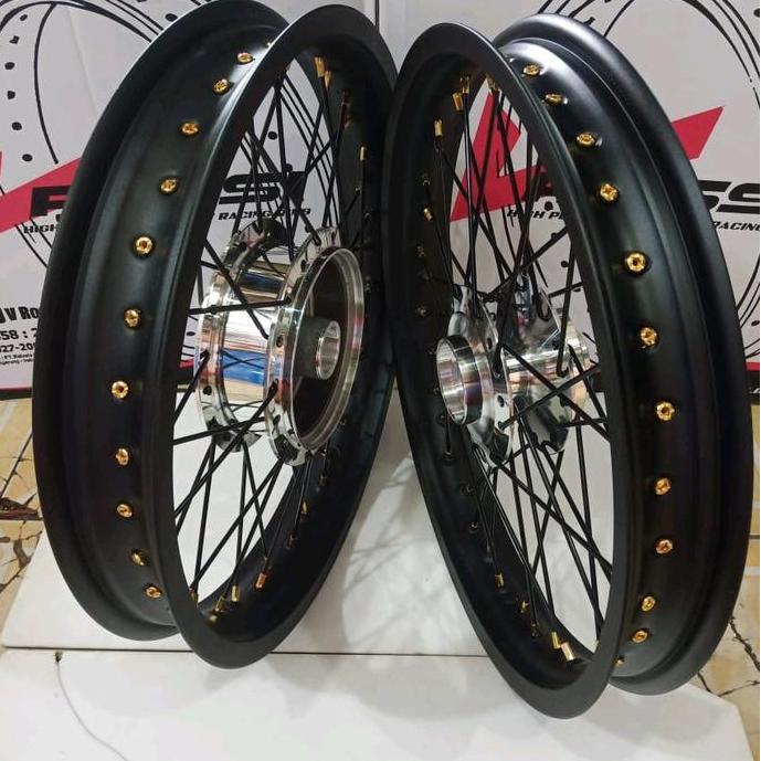 Terlaris Velg Rx King Paketan Velg Jari Jari Rx King Velg Rossi Ring 17 18 1Set Depan Belakang Motor