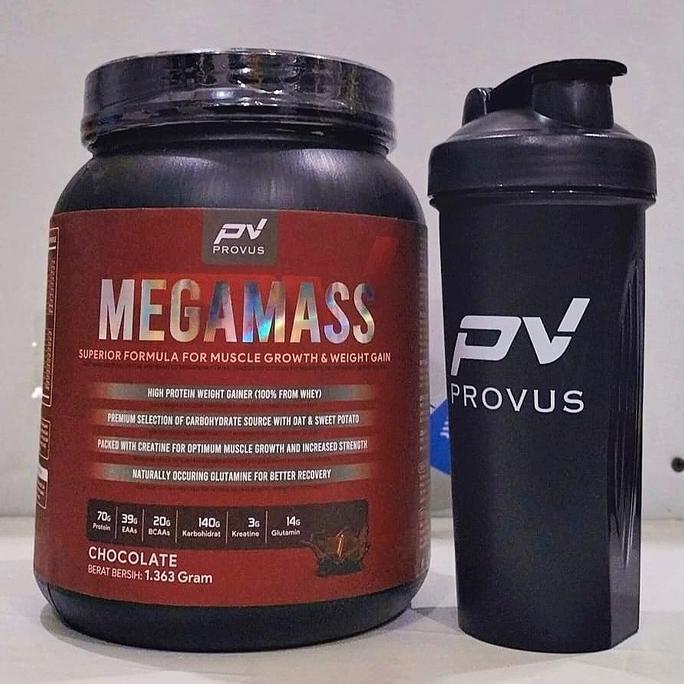 Provus Megamass Gainer 3 Lbs Bpom Halal Pv Mega Mass Gain 3Lb Bulking