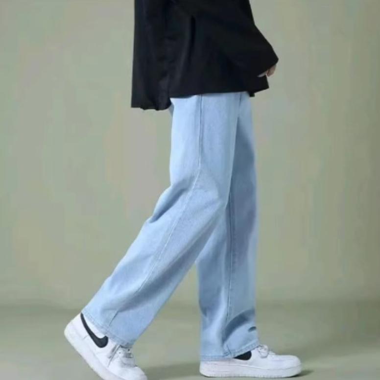 murah celana jeans panjang pria korea style celana jeans panjang gombrang celana kulot pria longgar