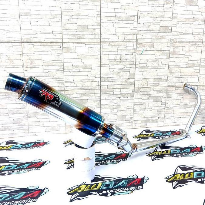 Knalpot Racing Vixion Old R9 Mugello Vixion New Motor Blue Motorcycle