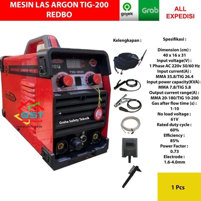 mesin las argon REDBO TIG-200 mesin las inverter TIG200