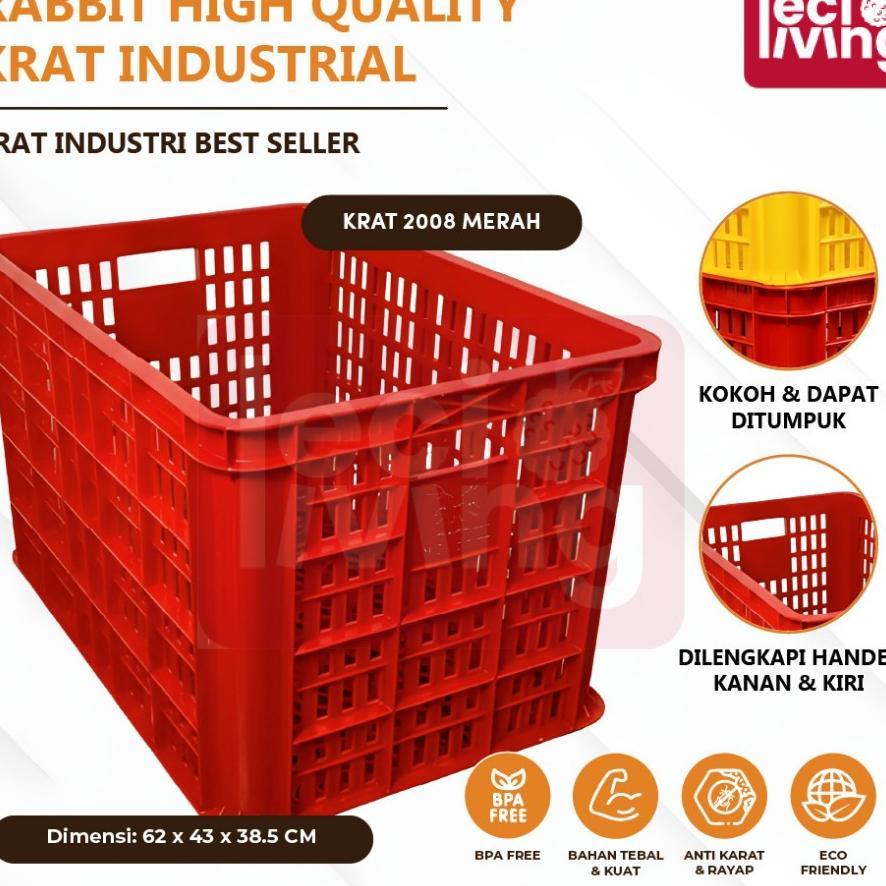 Rabbit High Quality Krat Industrial 2008 - Keranjang Serbaguna / Krat Industri Tebal