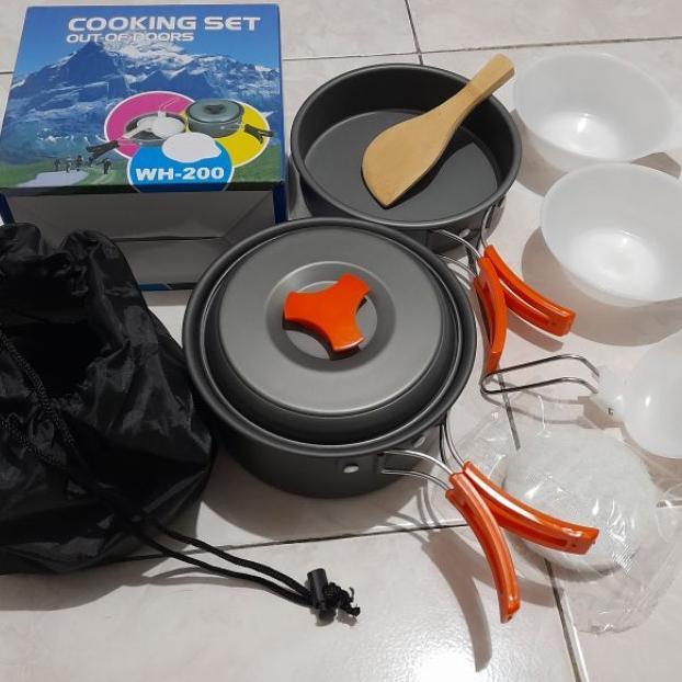 Cooking Set Wh200 Alat Masak Camping Alat Masak Outdoor Panci Camping
