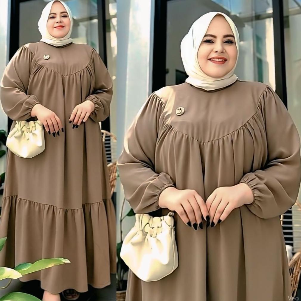 Premium Gamis Jumbo Ld 130 Xxxl  Ld 140 Xxxxl