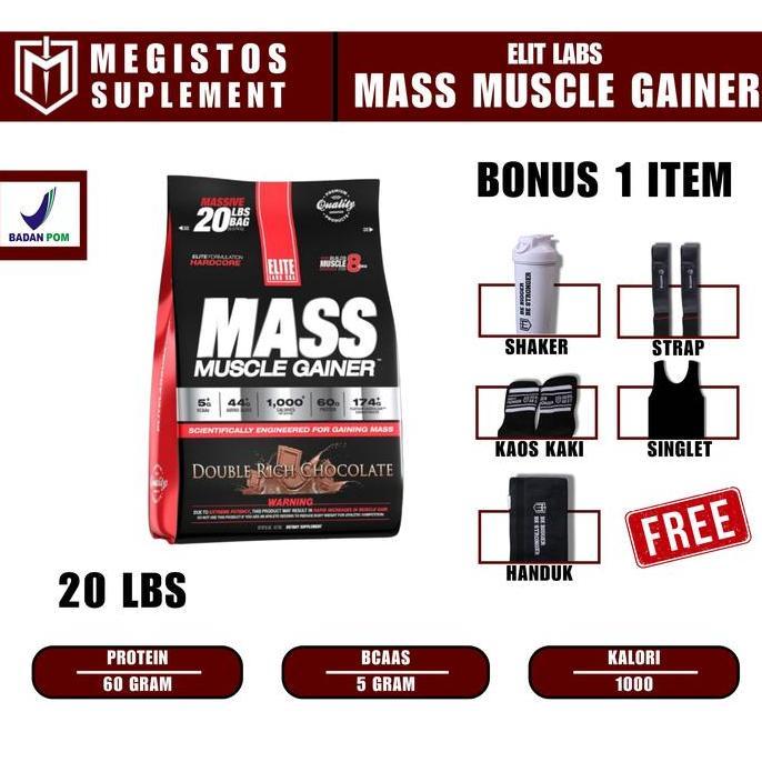 Elitelabs Mass Muscle Gainer 20Lbs