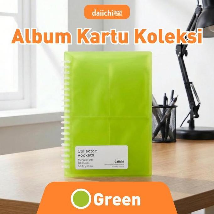 Album Kartu Nama Trading Card Koleksi Emas 80 Kartu Daiichi DPO A5 Tempat Penyimpanan Photo Card Ter