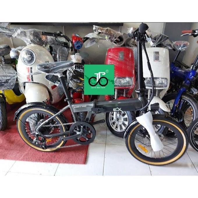 Terlaris Sepeda Lipat 20" E-Bike United Ex Terbaru