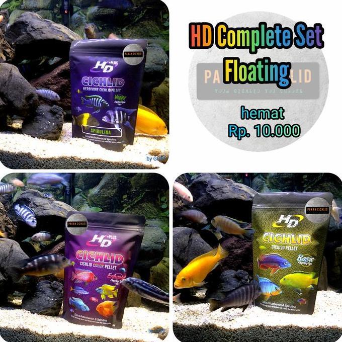 Acquario- [Pakan Cichlid] Pelet Ikan Hd Complete Set