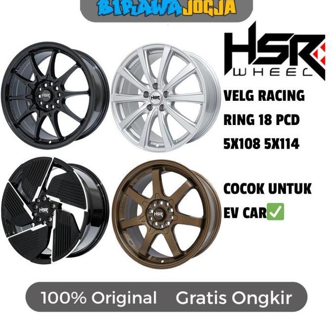 Terlaris Pelek Mobil Listrik, Velg Racing Hsr Ring 18 Pcd 5X108 5X114 Untuk Jaecoo J5, Omoda E5 Cher