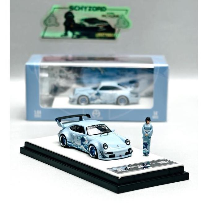 Time Micro Porsche RWB 993 Kanagawa Surfing Japan GT Wing Kimono Girl FIGURE Edition GDO