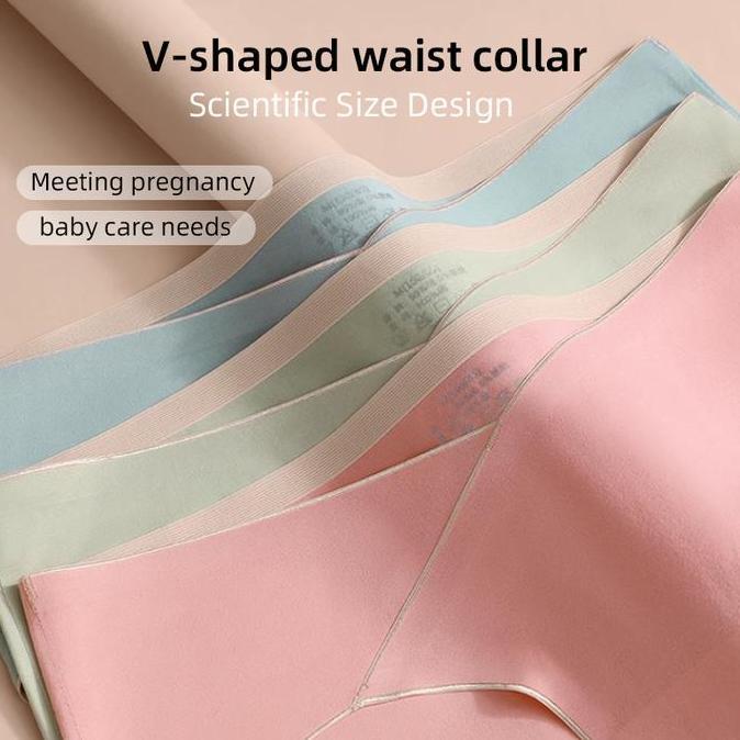 ANGEL MOMMY IBU Celana Dalam Jumbo Katun Maternity LOW Waist Panty CD Wanita Hamil  Merah Perempuan 