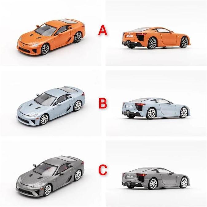 DCT 1/64 Lexus LFA Orange Grey Ice Blue Diecast Mobil