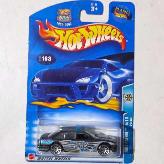 HOTWHEELS HOT WHEELS POLICE ROLL PATROL HITAM POLICE 2003 FUN99