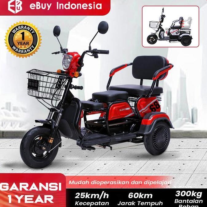 Terlaris Sepeda Roda Tiga Listrik/Sepeda Listrik/Sepeda Motor Roda 3