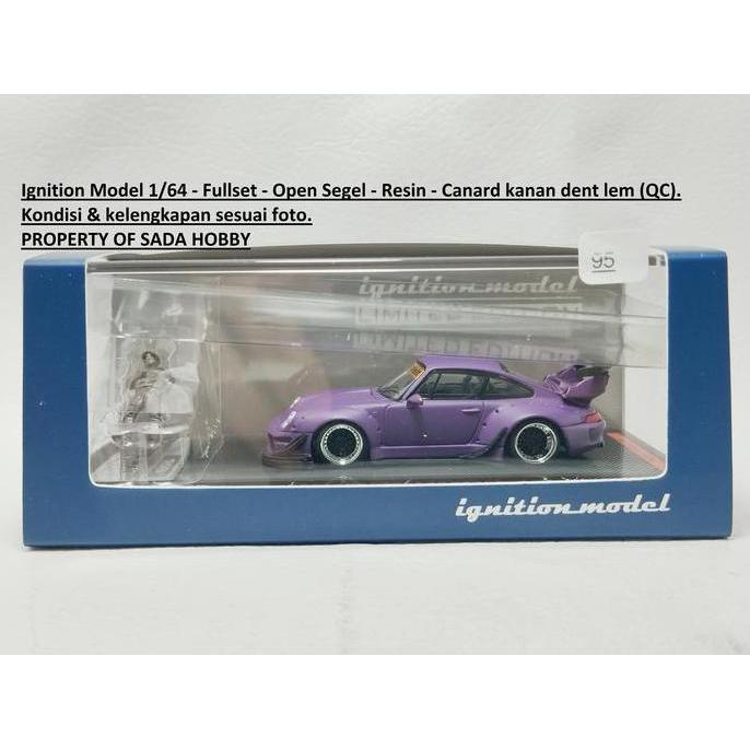 IGNITION MODEL 1/64 PORSCHE 993 RWB MATTE PURPLE WITH MR. AKIRA NAKAI FIGURE OPEN SEGEL CADATOYS