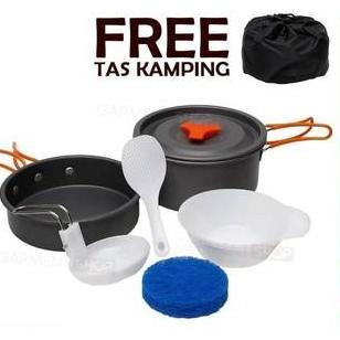 Paket Hemat Alat Masak Panci & Kompor Mawar Kemping Gunung. Camping Stove & Cooking Set Outdoor [ter