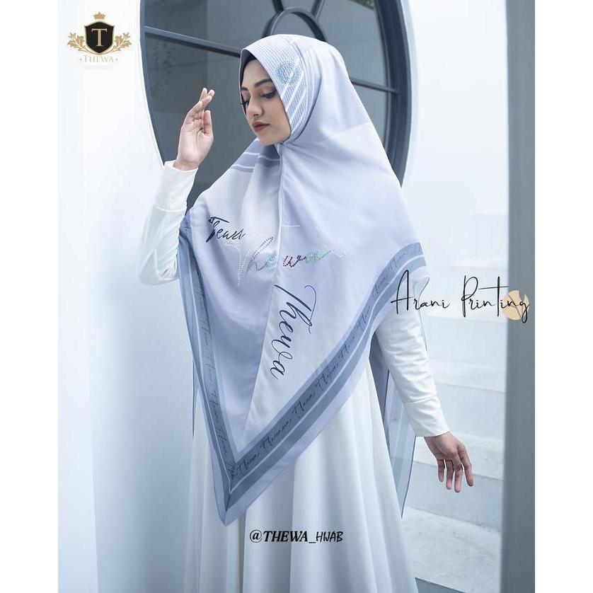 Grosir Kerudung Arani Payet Super Premium Original Thewa Jilbab Nyaman Muslim Wanita Dewasa Instan L