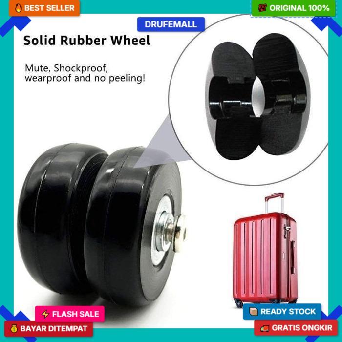Ready 4Pcs/Set Roda Koper Pengganti 40 45 50Mm  Luggage Replacement Wheel Rubber Suitcase Wheels Wor