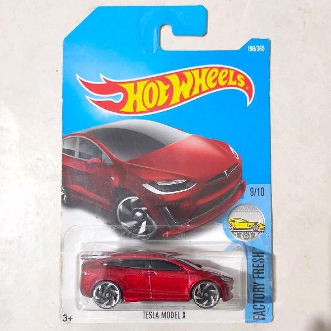 HOTWHEELS HOT WHEELS TESLA MODEL X MERAH 2016 FACTORY FRESH RARE FUN99