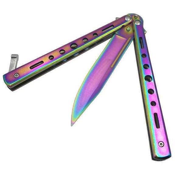 KNIFEZER Pisau Lipat Folding 3 Color CS Go Balisong Hunting Knife - C3 Camping