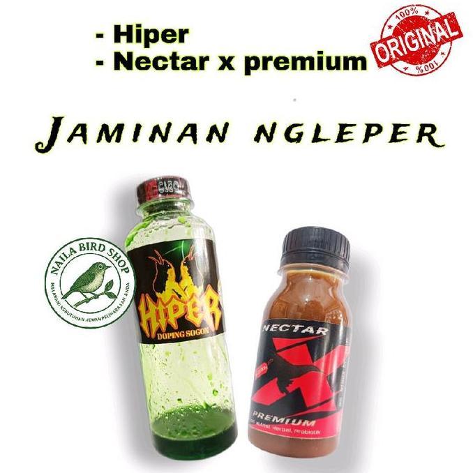 Nectar X Premium + Hiper Nectar Burung Dan Vitamin Burung Konin Sogon Ngleper Nektar Allshop